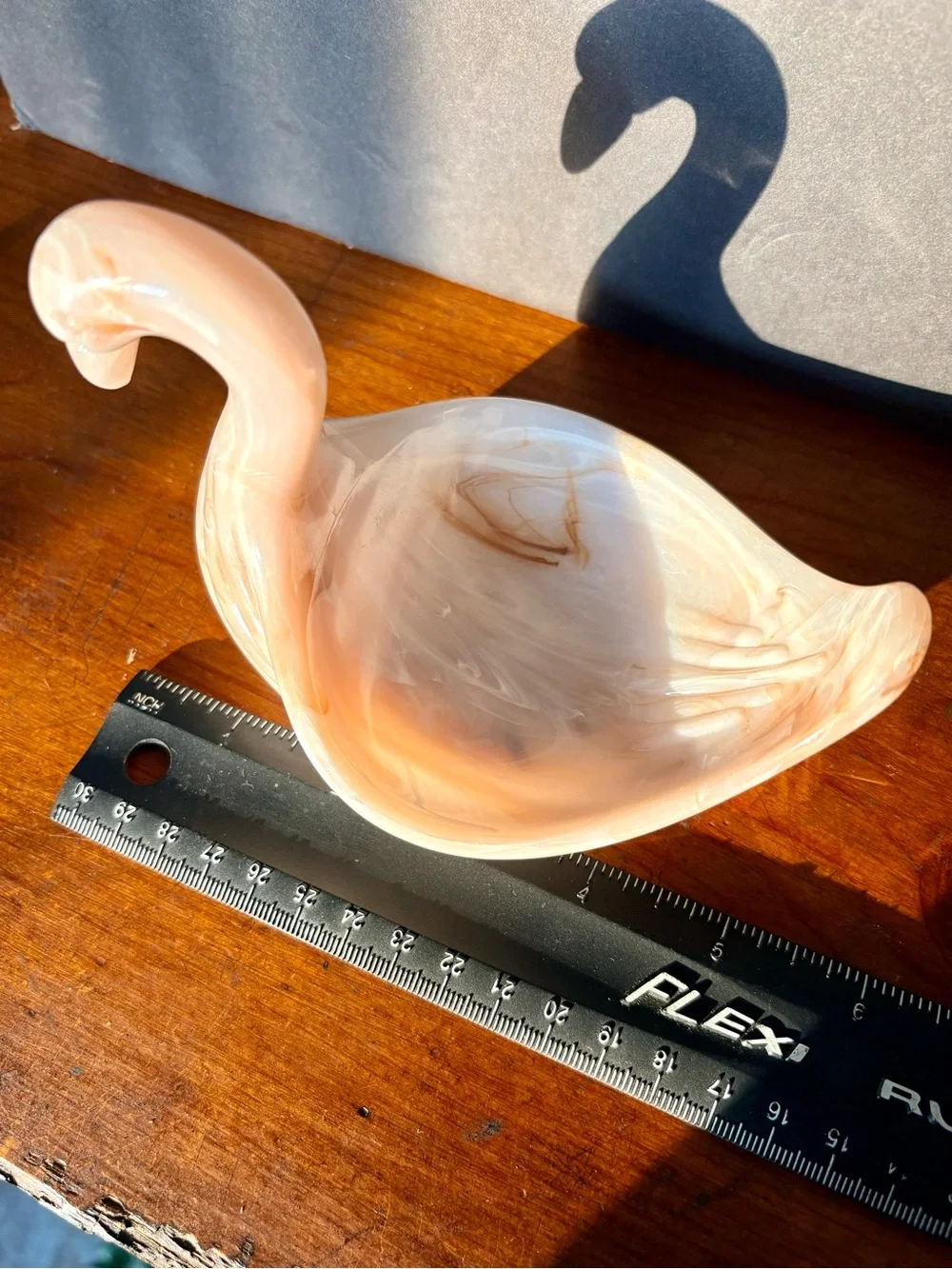 Vintage 80’s or 90’s Faux Marble Swan Soap or Trinket Dish